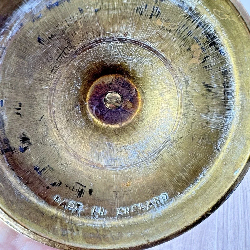Vintage Brass Candlestick Made In England 6in Taper Candle Holder Small‎